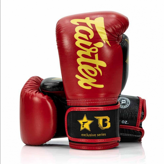 Боксови Ръкавици - Fairtex FXB-BG V2 - Red/Black/Gold